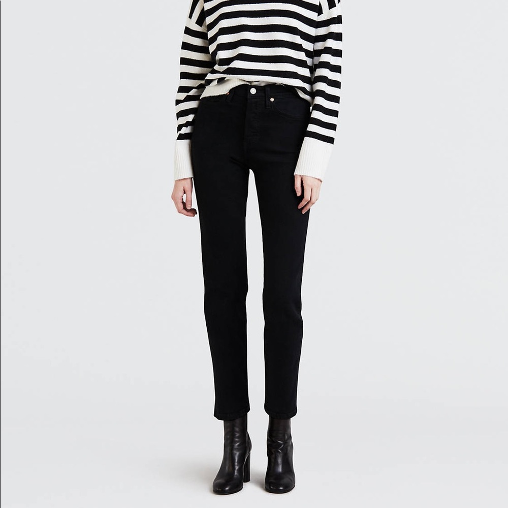 Black Levi Wedgie Straight jeans